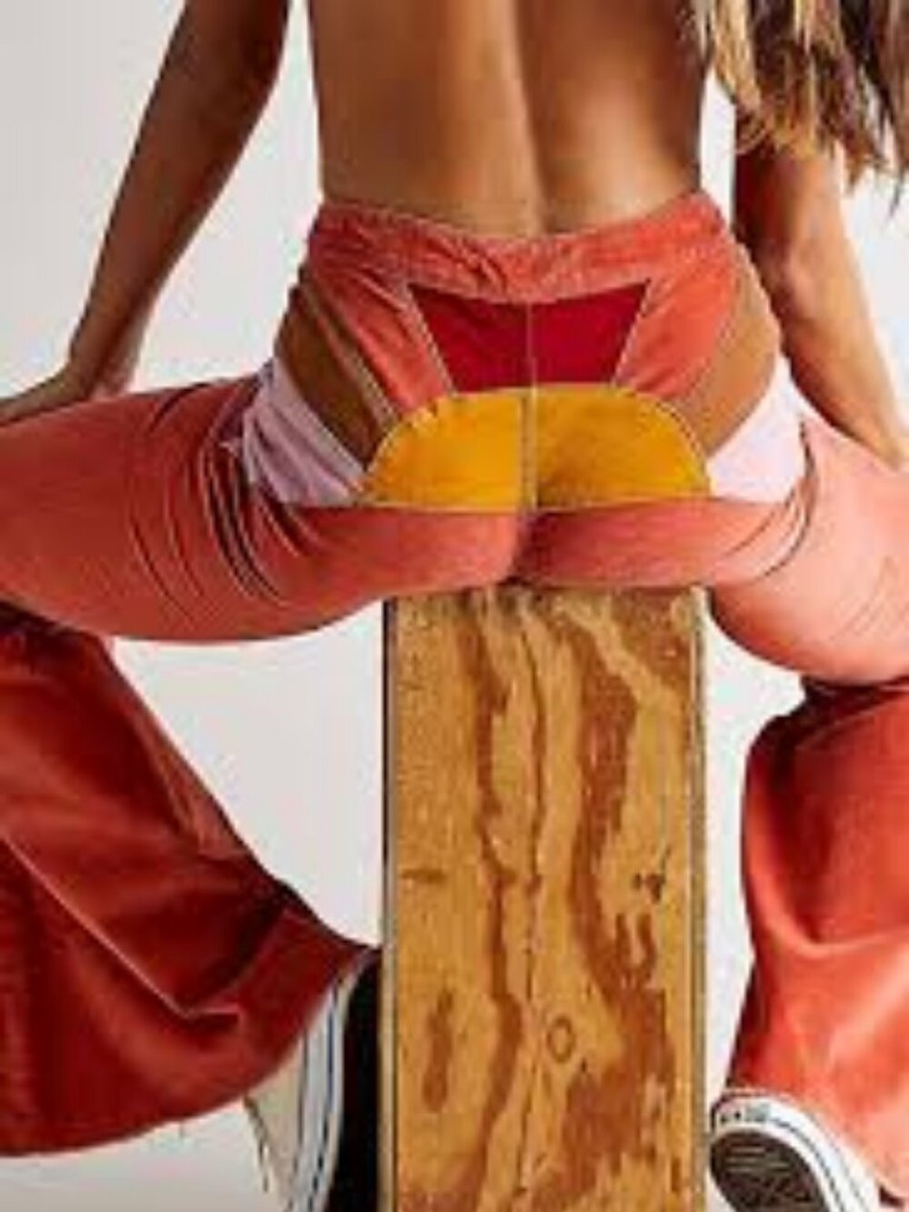 FREE PEOPLE We The Free Ray Of Sunshine Corduroy Flare Bell Bottoms W24 RARE!